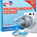 Washing Machine Cleaner Tablets - 24 Pack for Year-Round Deep Clean of Washer Machine, Suitable for HE, Top Load & Front Load Washer Cleaner, Grime & Build-Up, Septic Safe,Eco-Friendly