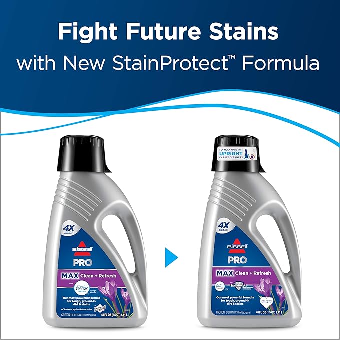 Bissell PRO MAX Clean + Refresh with Febreze Full Size Carpet Cleaner Machine Formula,48 oz.,2515A,(Pack of 2)