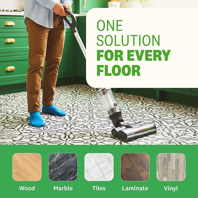 Fuwa3e Natural Floor Cleaning Solution, Compatible with Tineco, Roborock and More, Fermented from Pineapple Peels, Lemongrass Scented, Safe for Hardwood, Laminate, Vinyl, 33.8 oz