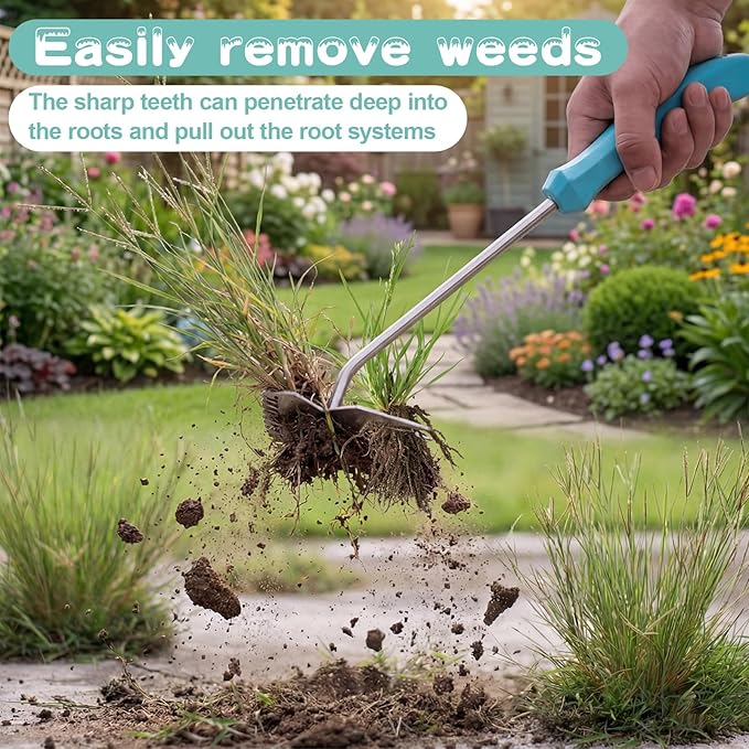 Garden Weed Tool,2026 Portable Gardening Tools,Adopting Ergonomic Handle Design,Stainless Steel Weeding Tools,Hand Weeder Tool Suitable for Farm Planting,Gardening