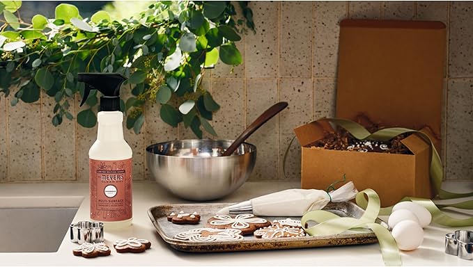 Mrs. MEYER'S CLEAN DAY Multi-Surface Everyday Cleaner, Gingerbread Scent, 16 Fl Oz Bottle, (Pack of 2)
