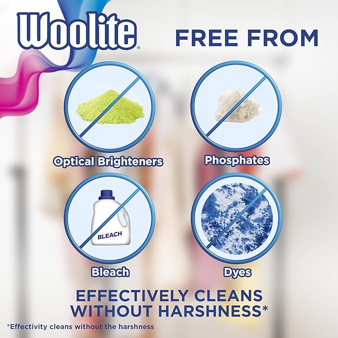 Woolite Damage Defense Liquid Laundry Detergent – Protects Clothes from Stretching & Pilling, 50oz