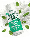Sunny & Honey Carpet Deodorizer Powder - Pet Safe Freshener for Carpets, Pet Beds and Car Seats - Mint Odor Eliminator for Cat Urine and Wet Dog Smells (20 oz)