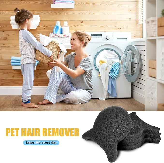Pet Hair Remover for Laundry, Reusable Dog & Cat Hair Remover Tool, Effectively Removes Pet Hair, Lint and Dander from Bedding and Clothing, Suitable for Washing Machines, Dryers 4PCS