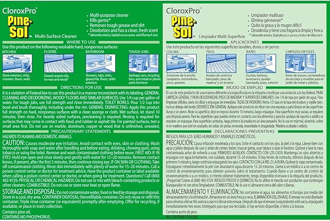 Pine-Sol Multi-Surface Cleaner, CloroxPro, All-Purpose Cleaner, Original Pine, Fl Oz, Pack of 3 (Package May Vary)
