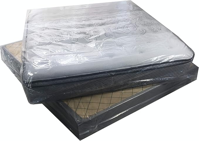 Uboxes King Mattress Poly Covers, 76 x 15 x 104 inch, 2 Count (Pack of 12), Clear