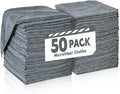 Gray Microfiber Cleaning Cloths Bulk Pack-50 Pack, Microfiber Towels Bulk, Towels for Cars, Cleaning Rags Gray (12x12 inches)