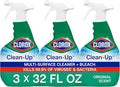 Clorox Clean-Up Multi-Surface Cleaner with Bleach, Original, Spray Bottle, 32 Fl Oz., Pack of 3