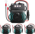 4 Pack Under Hood Animal Repeller Ultrasonic Mouse Repeller Rat Repellent Small Ultrasonic Mice Deterrent for 12V Car Pest Vehicle Automobile Get Rid of Animal in Car Engine with Strobe Light