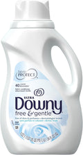 Downy Free & Gentle Liquid Fabric Conditioner for Sensitive Skin, 34 Fl Oz