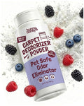 Sunny & Honey Carpet Deodorizer Powder - Pet Safe Freshener for Carpets, Pet Beds and Car Seats - Berry Odor Eliminator for Cat Urine and Wet Dog Smells (20 oz)