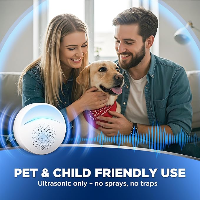 [2025 Upgraded] Ultrasonic Insect & Pest Indoor Repeller, Plug-in Control Electronic Repellent for Roach, Rodent, Mouse, Bugs, Mosquito, Spider, Mice, Ant, Home, Kitchen, Garage (6 Pack)