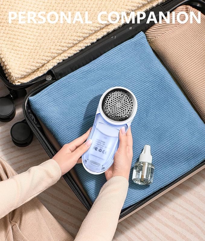 Rechargeable Fabric Shaver, Electric Lint Remover for Clothes, Lint Shaver for Clothing & Furniture, Sweater Shaver & Pill Remover, Depiller Effectively Remove Couch Pills, Lint Balls, Fuzz