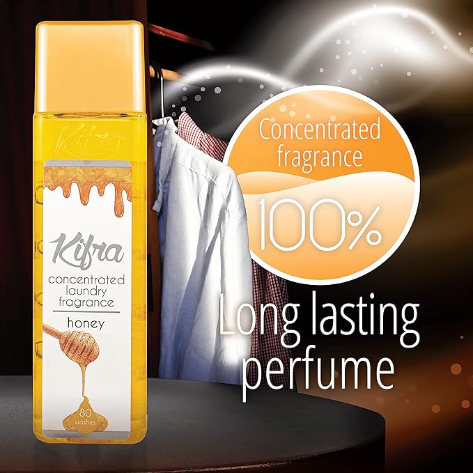 KIFRA HONEY Concentrated Laundry Fragrance 6.76 Fl Oz 200ml 80 Washing Cycles