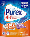 Purex Advanced Oxi with Odor Fighter Laundry Detergent Pacs, Oxi Power, 56 count, Pre Measured Pacs