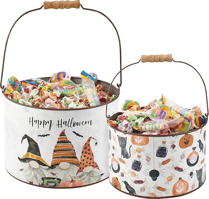 Primitives by Kathy Bucket Set - Gnomes design Happy Halloween