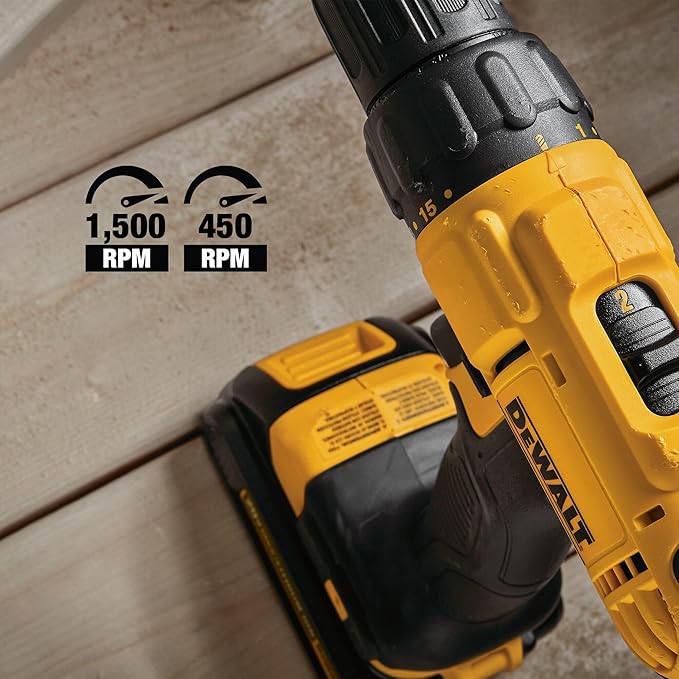 DEWALT 20V MAX Cordless Drill and Impact Driver, Power Tool Combo Kit , Includes 2 Batteries, Charger and Bag (DCK240C2)