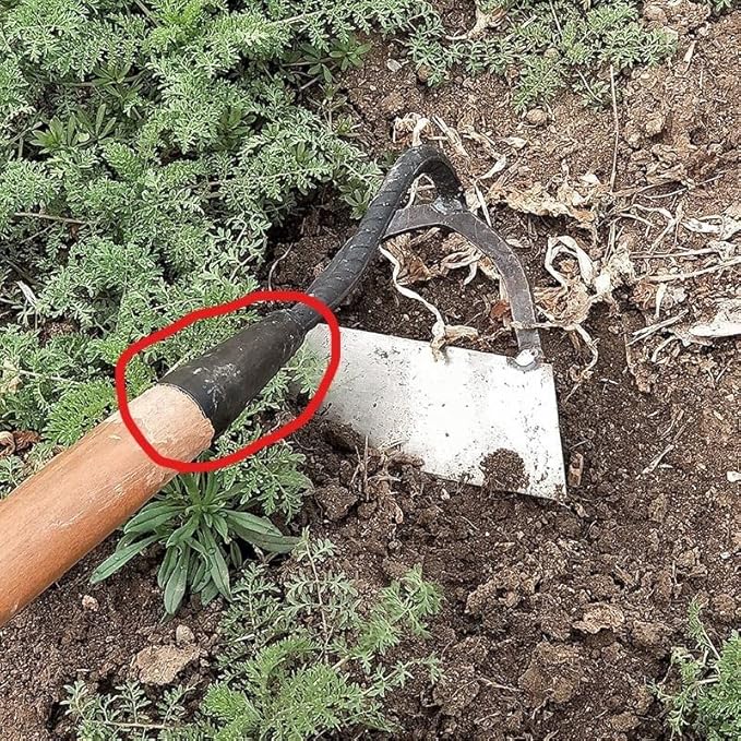 3 Pack Garden Hoe Iron Ferrule Replacement Wood Handle Sleeve Connector Welding Tube for Welded Draw Hoe Garden Tool Weeding Hollow Hoe Cultivator Stirrup Hoe with Long Handle Rake Weed Puller