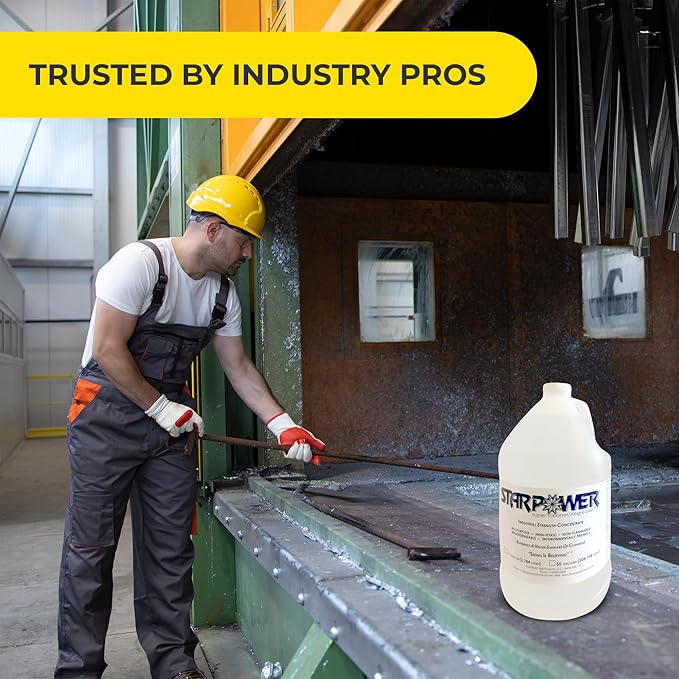 STARPOWER SUPER CLEANER/DEGREASER Concentrate - Heavy Duty Multi Surface Grease, Oil, Grime Remover, 1 Gallon, Case of 4