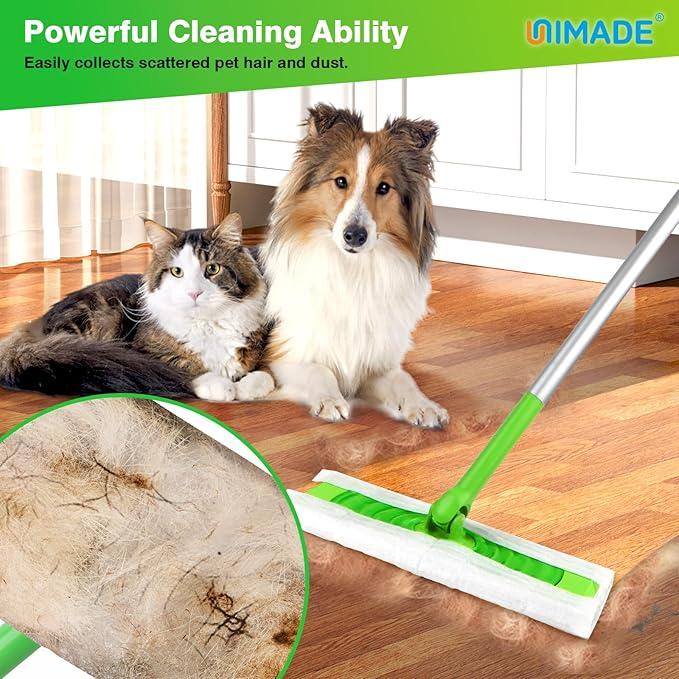 Dry Sweeping Cloths, 52 Count Mop Refill Compatible with Swiffer Sweeper - Disposable Duster Refills Mops for Cleaning Hardwood Floor Dust