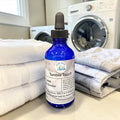 Tumble Touch Laundry Booster Set – 3 Premium XL 100% Wool Dryer Balls included with Luxury Scent Drops 2oz Glass Dropper Bottle – Reusable Fabric Softener Alternative (Linen Luxe)