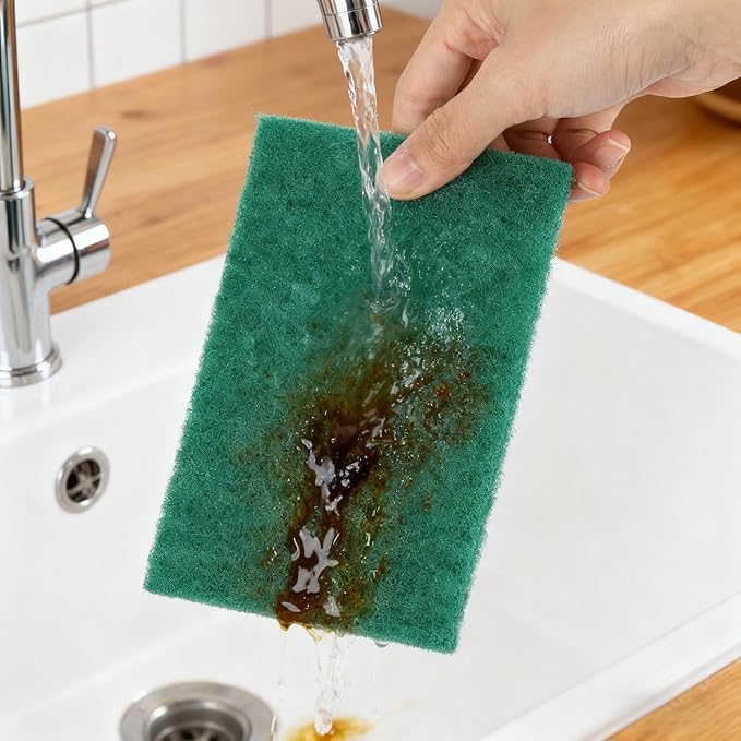 36 Pcs Heavy Duty Non-Scratch Scour Pads for Cleaning, Dish Sponge Scrubber Pads for Household and Kitchen, 5.9 x 3.9 x 0.3 in