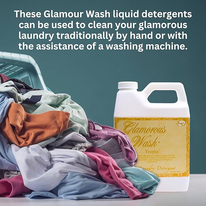 Worldwide Nutrition Bundle: Tyler Glamorous Wash Trophy Scent Laundry Liquid Detergent - Hand and Machine Washable - 32 oz (907 g) Container and Worldwide Nutrition Multi-Purpose Key Chain