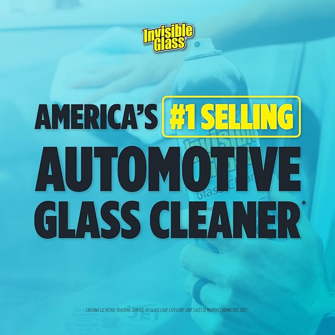 Invisible Glass 91163-2PK Premium Aerosol Glass Cleaner Spray for Car Windshields and Windows, Automotive and Home Window Cleaner, Streak-Free, Ammonia-Free, Tint-Safe – 15 oz (Pack of 2)