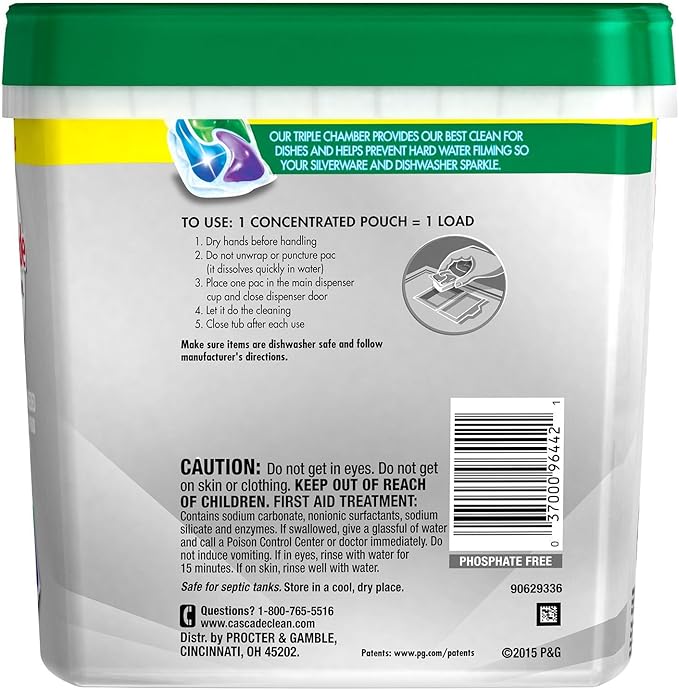 Cascade Platinum ActionPacs Dishwasher Detergent, Fresh Scent (88 ct.)