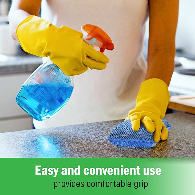 Miracle Microfiber Kitchen Sponge by Scrub-It - Non-Scratch Heavy Duty Dishwashing Cleaning sponges- Machine Washable - (Blue)