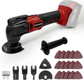 Cordless Oscillating Multitool Compatible with Milwaukee 18V Battery, Tool Only, 6 Speeds 8,500-21,000 RPM, Bulit-in LED Light, 22 Accessories, Oscillating Power Tool for Scraping Cutting Sanding
