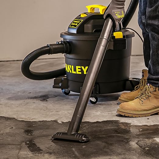 STANLEY Wet/Dry Vacuum SL18191P, 10 Gallon 4 Horsepower 16 FT Clean Range Shop, Ideal for Home/Garage/Laundry Rooms with Attachments, Strong Suction Large Capacity Multiple Accessories
