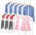 Simple Houseware 32-Inch Clear Garment Bags with Zipper for Suits, Dresses, Costumes, Uniforms - 10 Pack