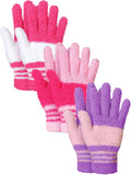 Patelai 3 Pairs Microfiber Plant Dusting Gloves Leaf Cleaning Gloves for Indoor Plants, Blinds, Furniture, House (White,Pink,Purple,Rose Red,Medium)