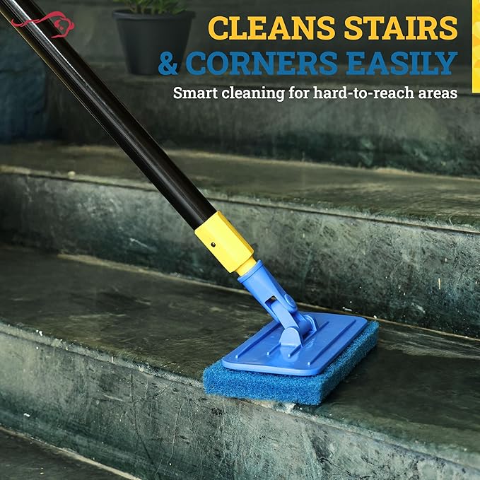 KLEEN HANDLER Medium Cleaning Pad | Medium Duty Scrub, Eco-Friendly, General Cleaning
