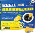 Bastion Garbage Disposal Cleaner Deodorizer Tablets - 24 Pack (1 Year Supply) Powerful Foaming XL 15g Fresh Citrus-Scented Foam Freshener Tabs Clean, & Eliminate Garburator Disposer Sink Odors