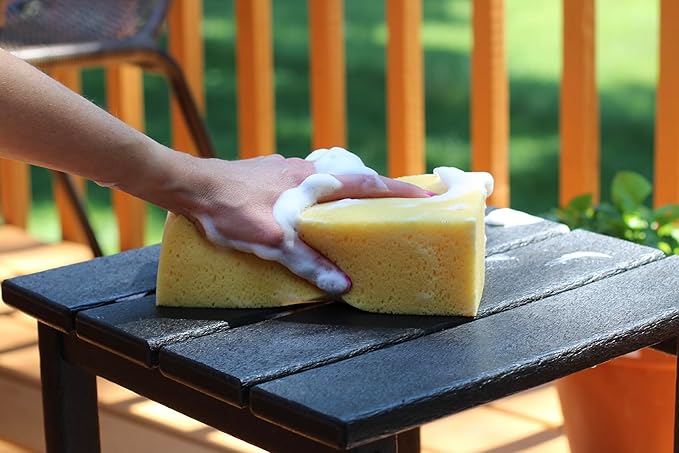 Multi-Purpose Sponges for Cleaning - Yellow 4 Pack, Large Sponges for Car Washing, Tile & Grout, All Purpose Cleaning