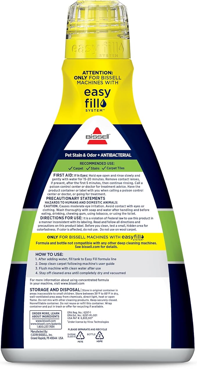 Bissell Pet Stain & Odor plus Antibacterial 2 in 1 Carpet Formula