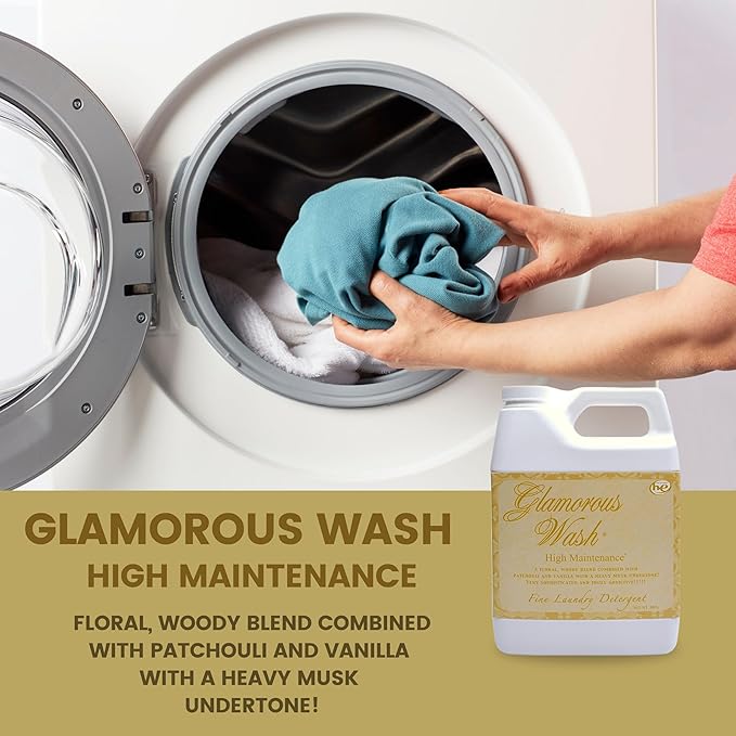 Worldwide Nutrition Bundle Compatible with Tyler Candle Company Glamorous Wash High Maintenance Scent Fine Laundry Liquid Detergent - 907gram (32 Fl Oz) Container with Keychain