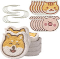 JOYMOOP Cartoon Kitchen Sponge, Non-Scratch Sponges for Dishes, Natural Cellulose Sponges for Cleaning, Reusable Sponge for Household Cleaning - 18 Pcs Mixed Pattern (Kitten, Doggy and Piggy)