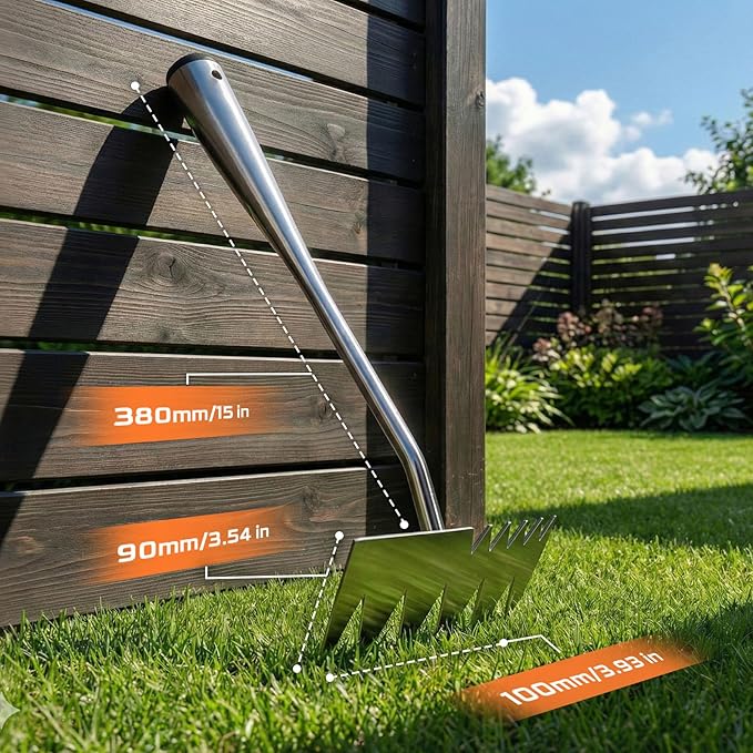 Upgraded Weed Puller Tool, 6-Tooth Manganese Steel Manual Weeders, Portable Garden Weed Remover Tools for Vegetable Gardening Backyard Farm Planting & Weeding