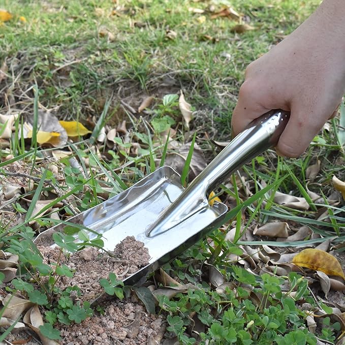 Garden Trowel Stainless Steel Hand Shovel, Small Shovels for Gardening, Gardening Hand Spade Tool for Planting, Transplanting, Weeding, Digging