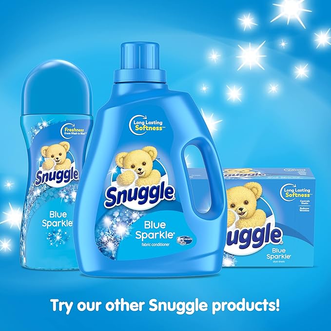 Snuggle Fabric Softener Dryer Sheets, Blue Sparkle, 80 Count