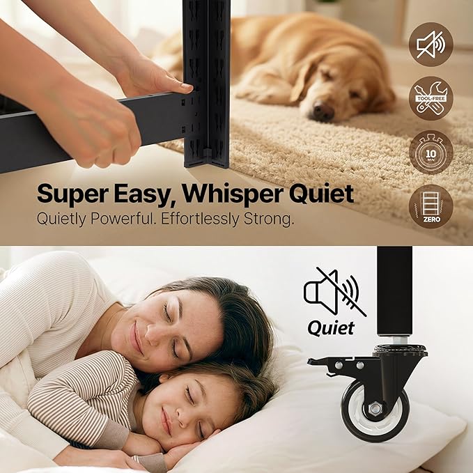 HOMEDANT House 48.1" 5-Tier Metal Rolling Cart Shelf Rack Casters Heavy Duty Laminated Wheel Shelving Unit Adjustable Utility Storage Shelves Shelf Kitchen Garage Black 2Pack