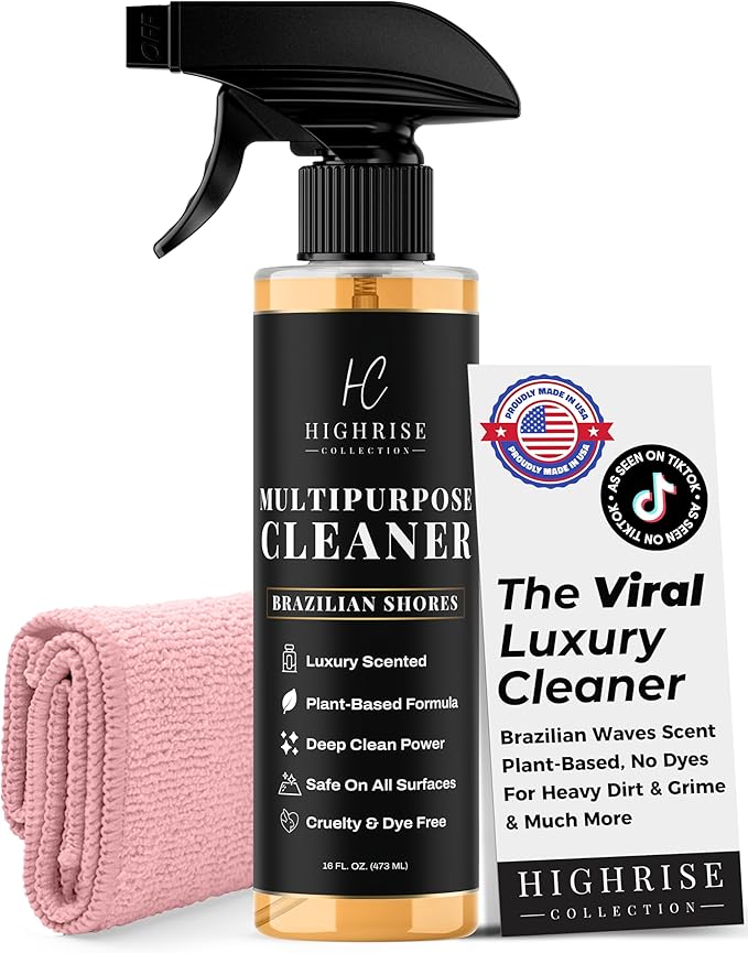 Highrise Brazilian Waves Multipurpose Cleaner, Highly Scented, Plant-Based, Biodegradable, USA Made, All Purpose Spray - Inspired By R&W, Mississippi Candle Company, Blyss Mop Soap Brazilian Waves