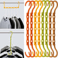 Mr. Pen- Space Saving Hangers for Clothes, 8 pcs, Autumn Colors, Plastic Multi Clothes Hangers Space Saving, 5 Slots, 360° Rotating Hooks