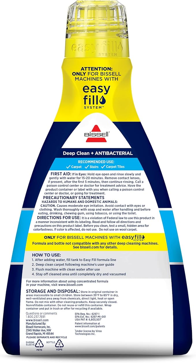 BISSELL Deep Clean + Antibacterial Formula, 40 oz. (1568), Model Number: 1568A