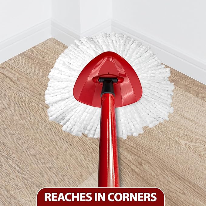 Mop Head Replacement for O-Ceda EasyWring 1-Tank System, Includes 6 Spin Mop Replacement Head, 1 Spin Mop Base
