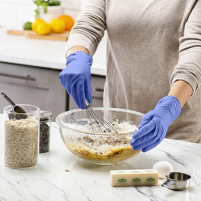 GUSTO Blue Nitrile Gloves, Disposable Gloves – 4 Mil, Latex & Rubber Free, Non-Sterile Powder-Free (Formerly Comfy Package)