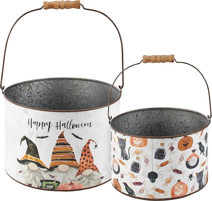 Primitives by Kathy Bucket Set - Gnomes design Happy Halloween